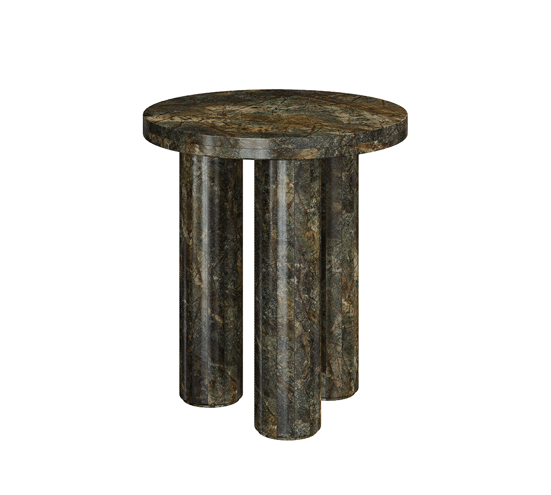 Casoli Forest Green Marble Side Table 45cm