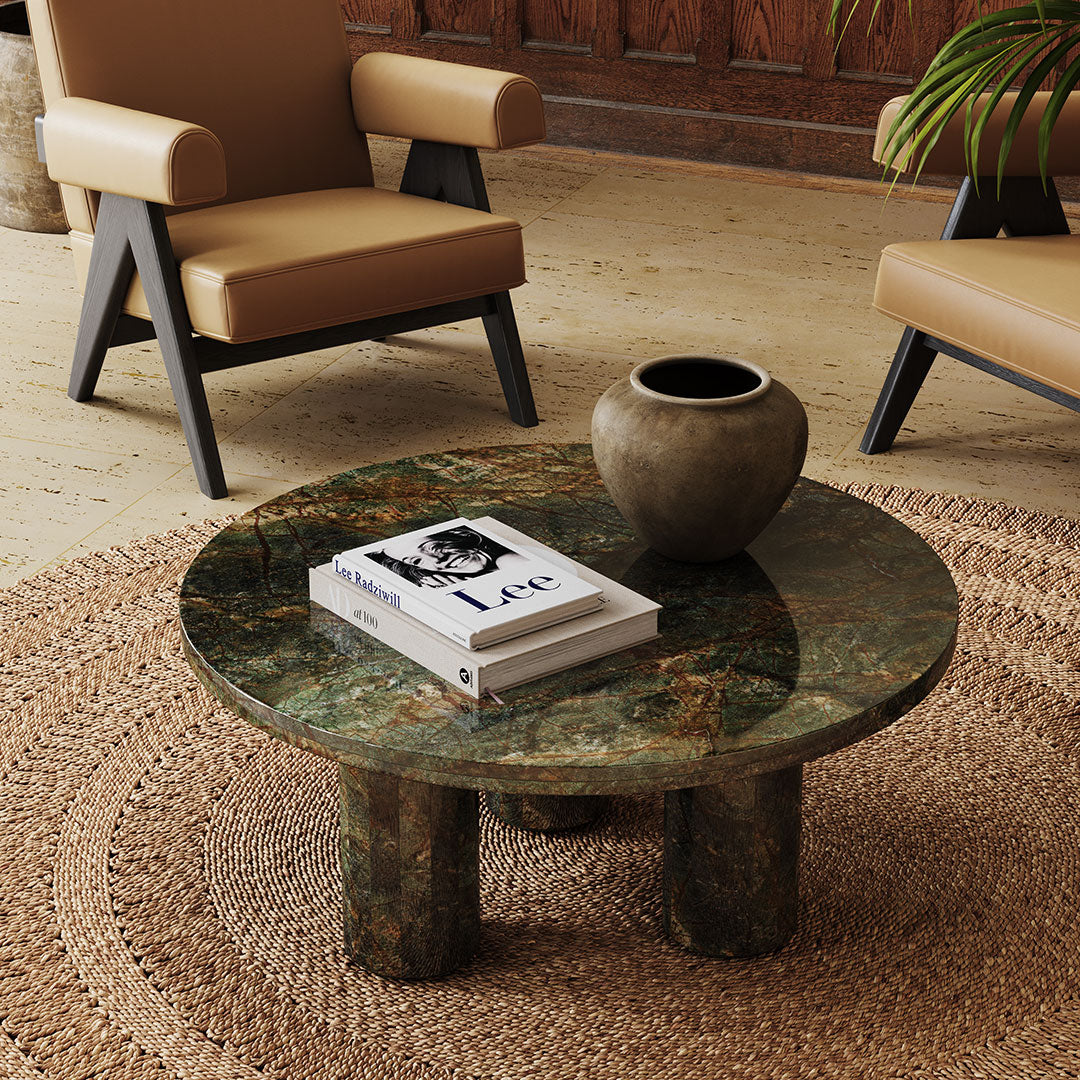 Casoli Marble Coffee Table, Forest Green – Nth Degree