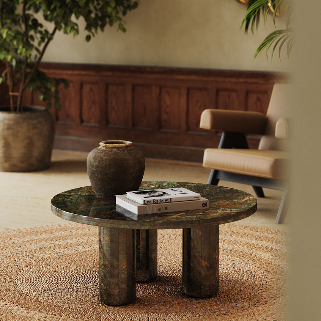 Casoli Marble Coffee Table, Forest Green – Nth Degree
