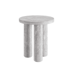 Casoli Grey Travertine Side Table 45cm