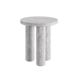 Casoli Grey Travertine Side Table 45cm