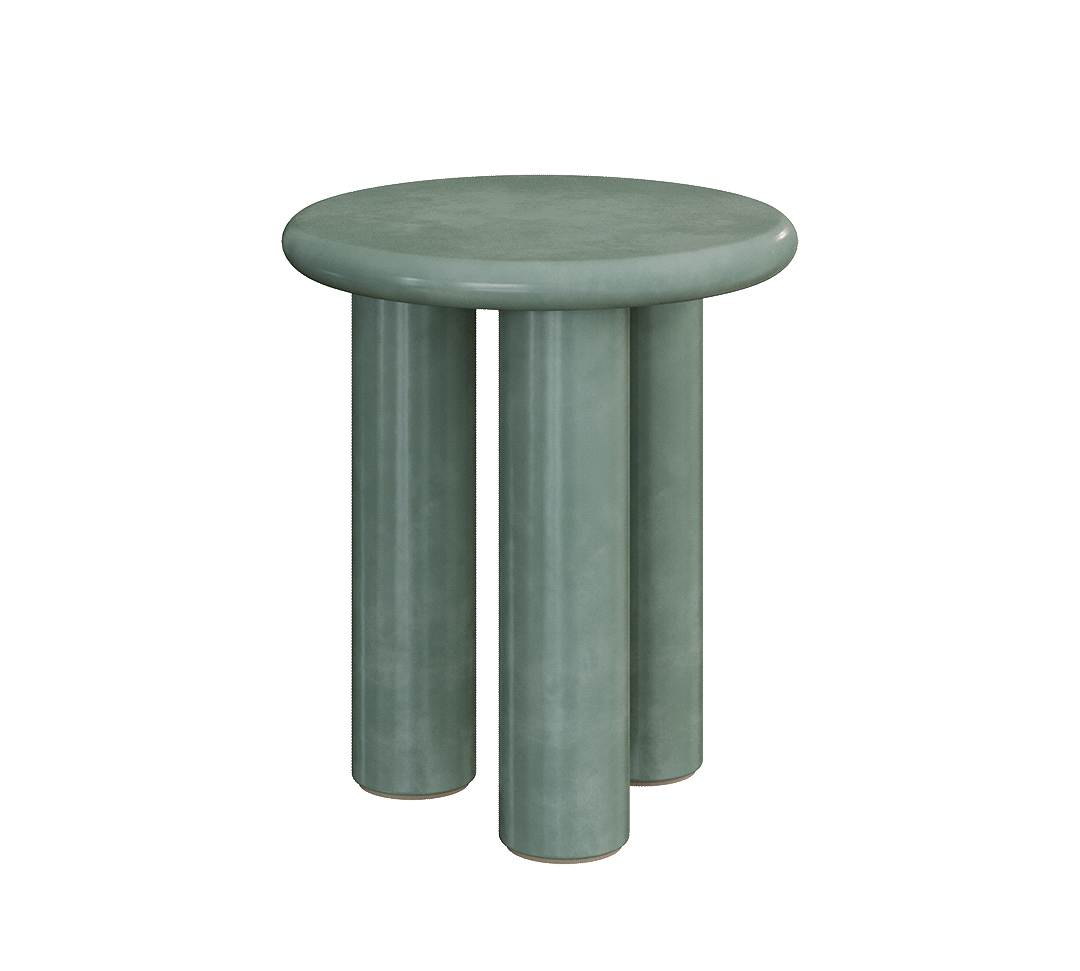 Casoli Moss Microskin Side Table 45cm