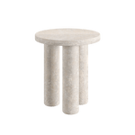 Casoli White Travertine Side table 45cm