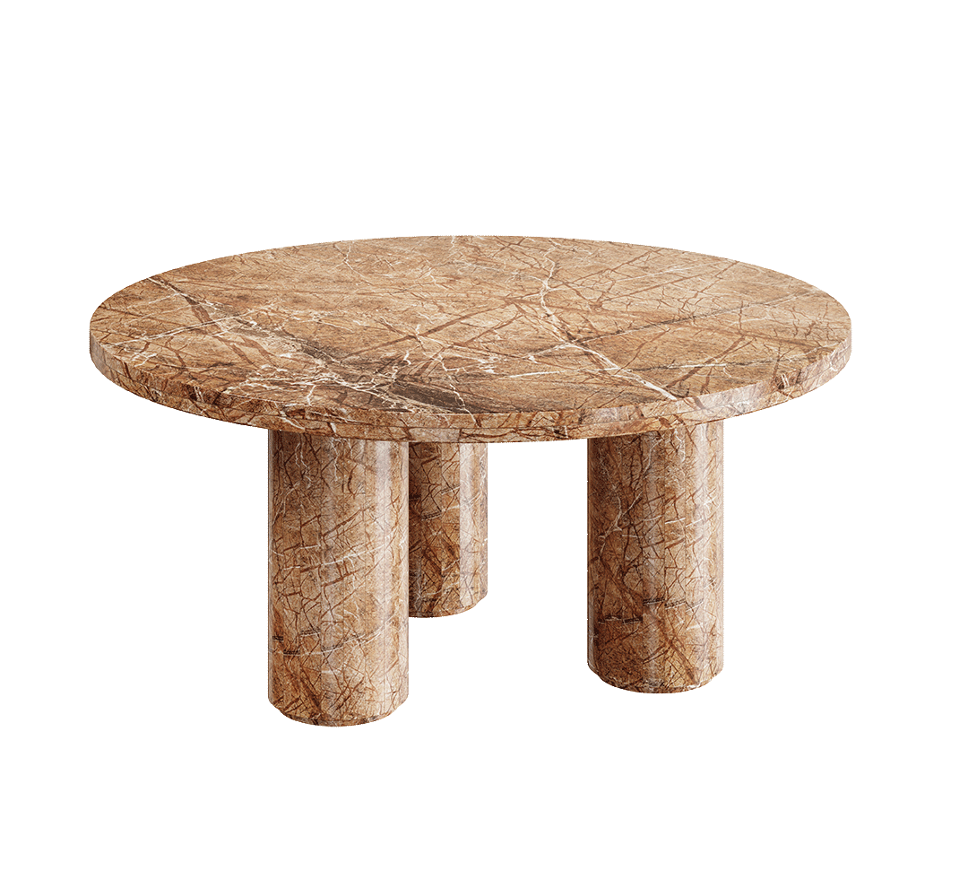 Casoli Mocha marble coffee table 90cm
