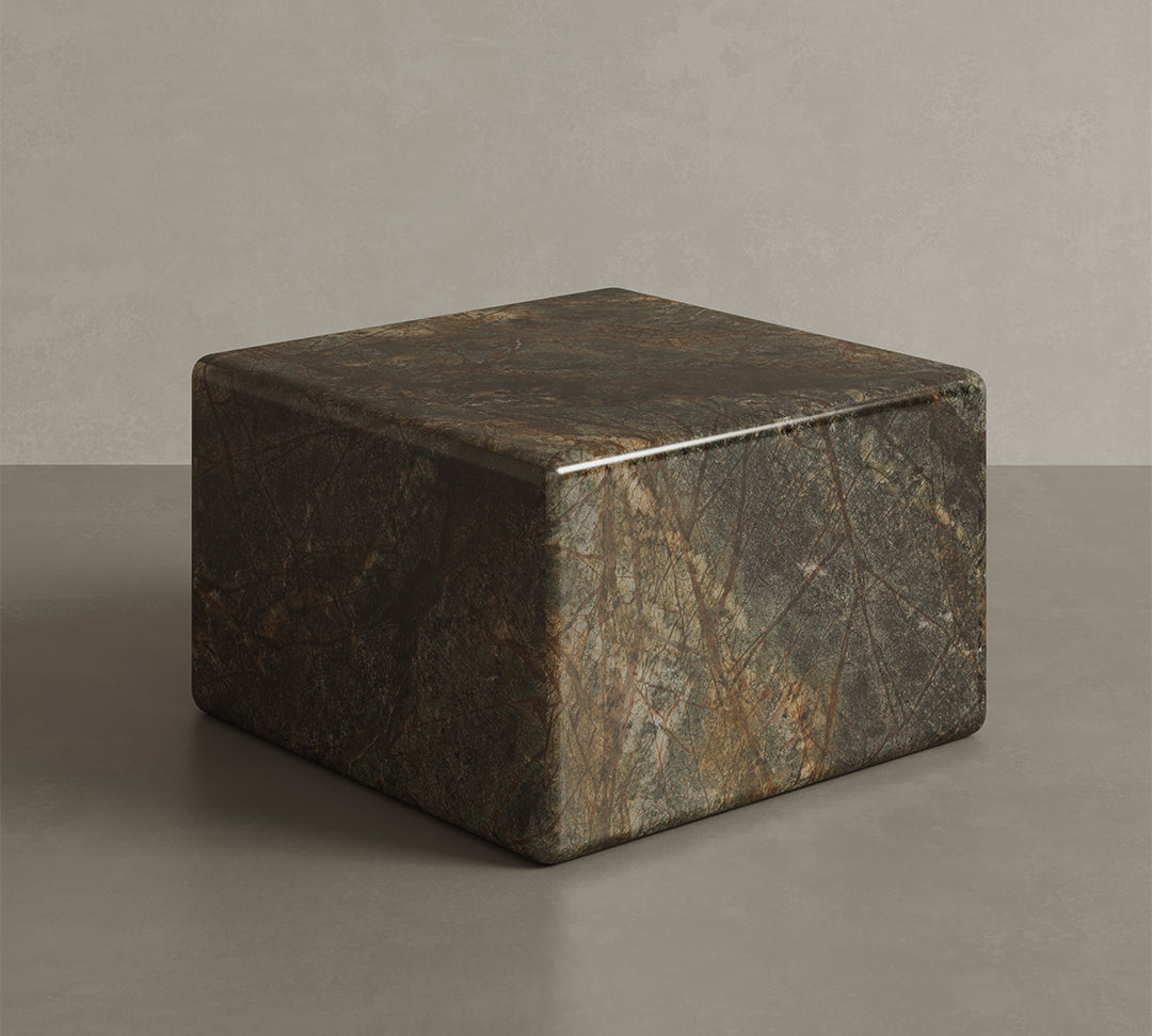 Cerazo Forest Green Marble 39cm Coffee Table
