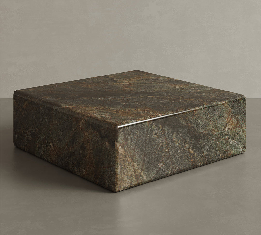 Cerazo Forest Green Marble 54cm Coffee Table