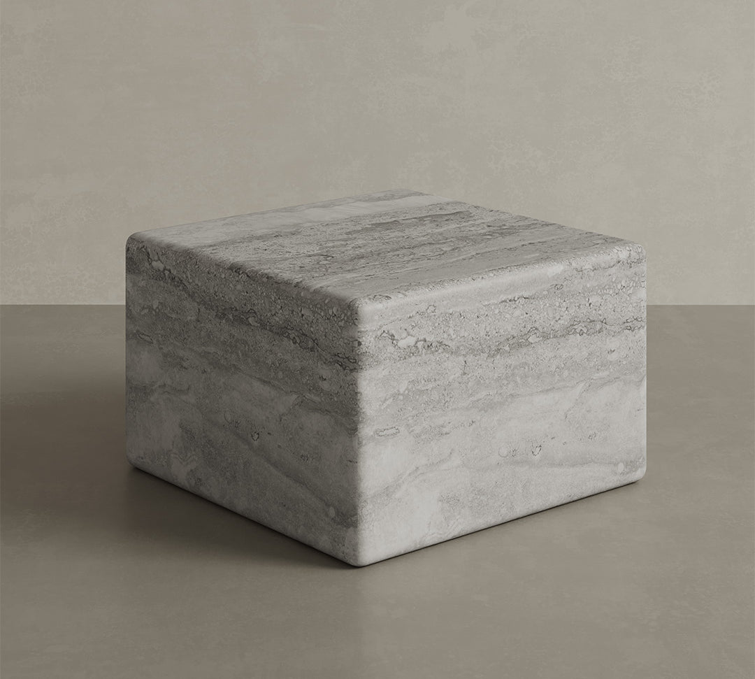 Cerazo Grey Travertine 39cm Coffee Table