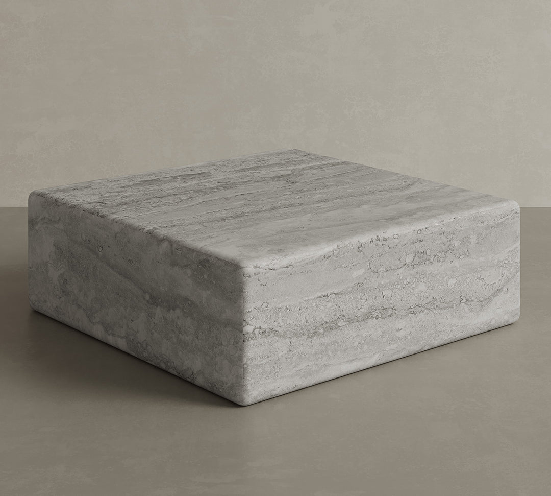Cerazo Grey Travertine 54cm Coffee Table