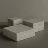 Cerazo white travertine set of 3