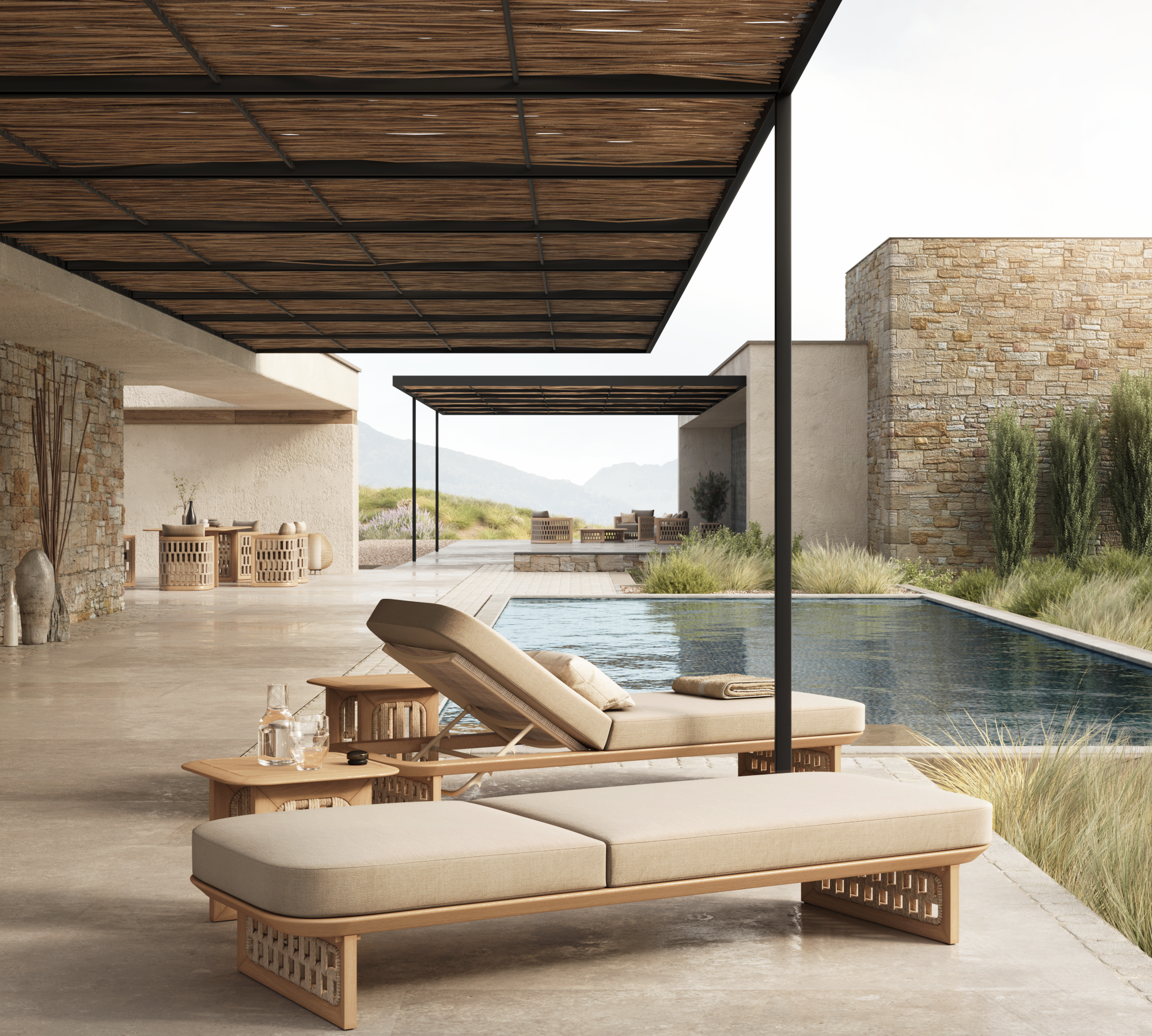 luxury outdoor living setting N2 light