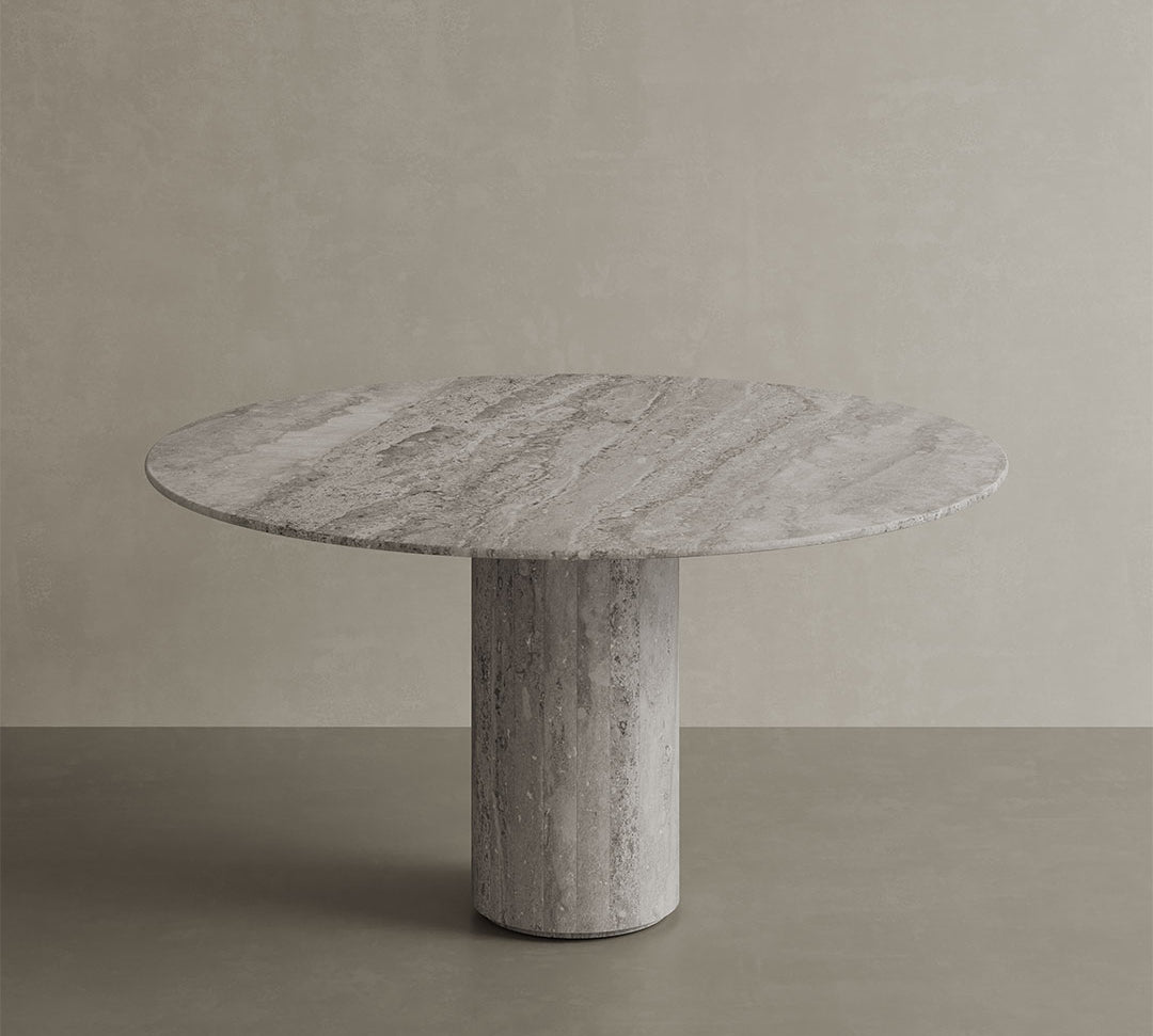 Grey Travertine Dining Table
