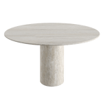 Golia White Travertine Dining Table 140cm