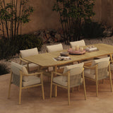 N1 light teak outdoor dining table