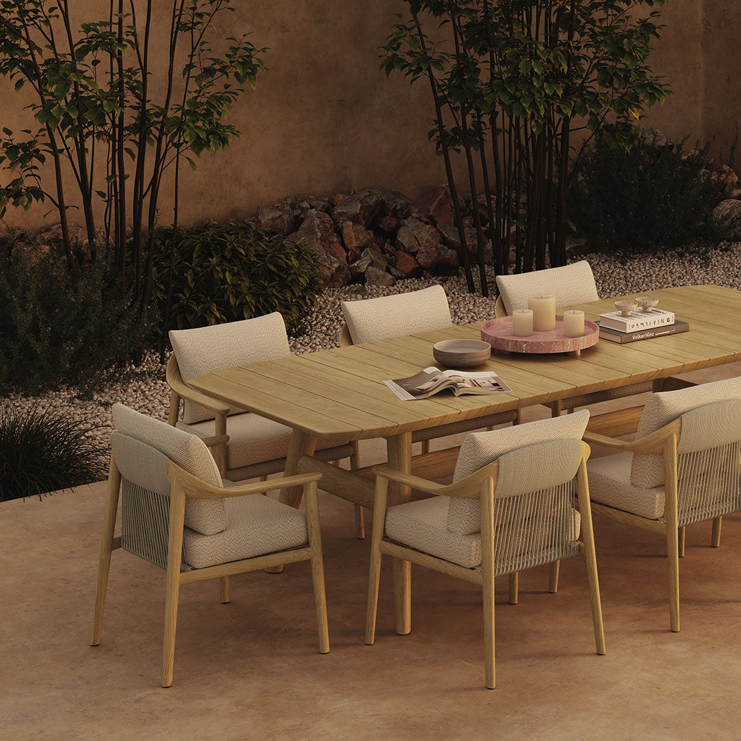 N1 light teak outdoor dining set