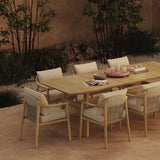 N1 light teak outdoor dining set