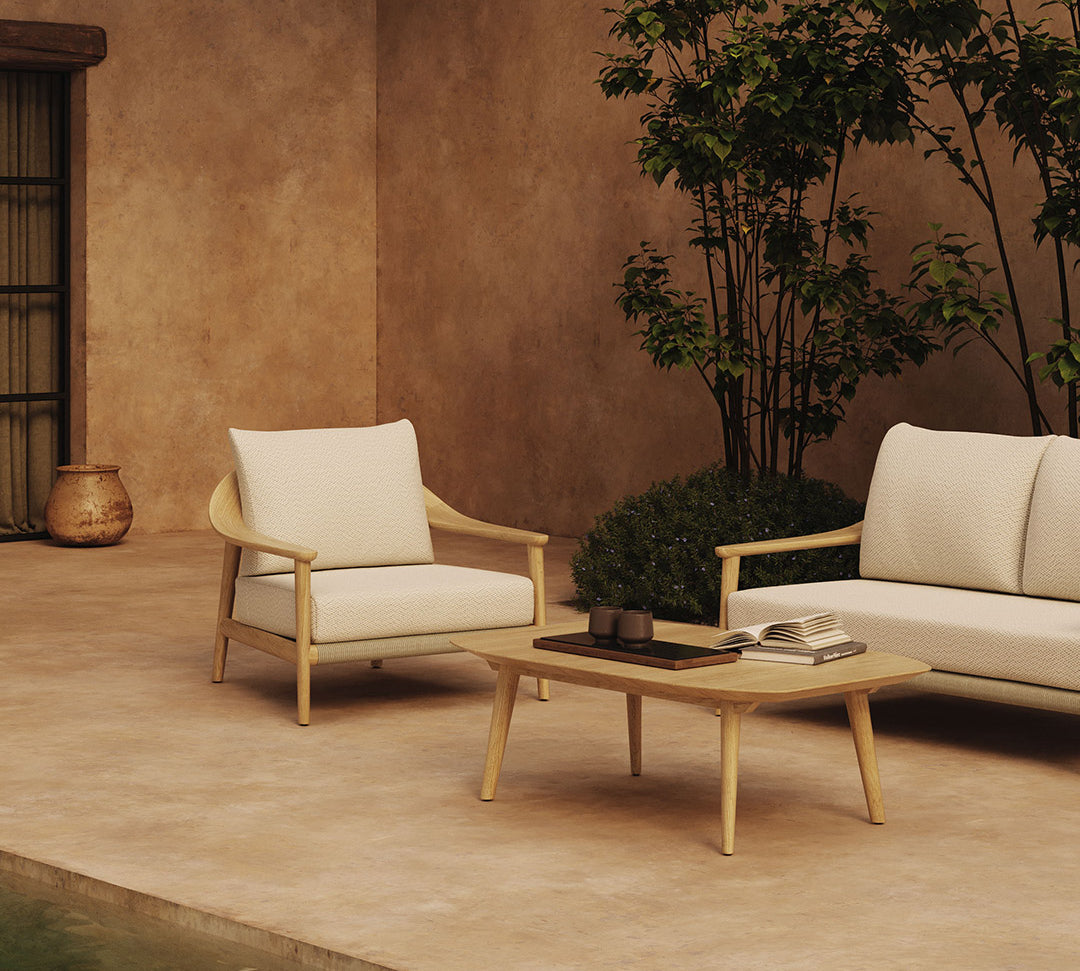 N1 light teak outdoor lounge set