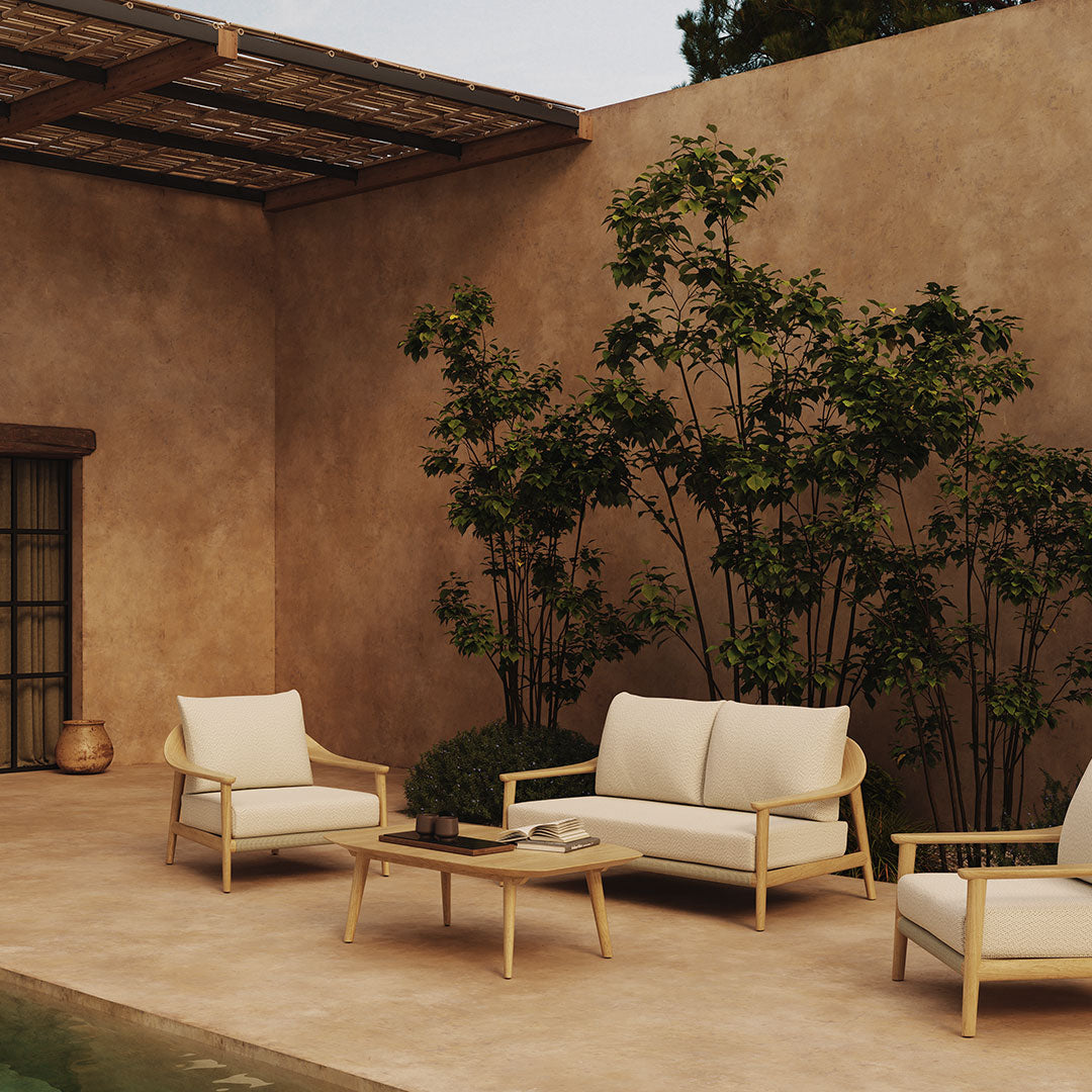N1 light teak outdoor lounge set