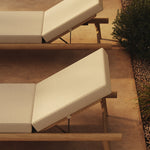 N1 Light Teak Sun Loungers backrest close up