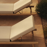 N1 Light Teak Sun Loungers backrest close up