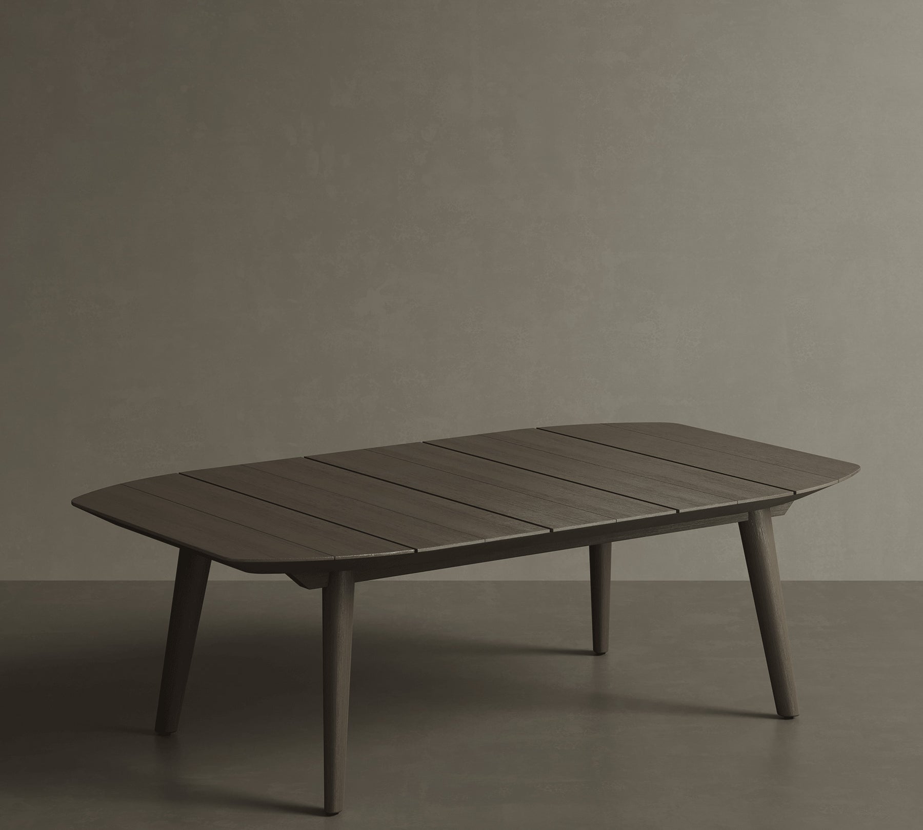 N1 Coffee Table Dark Teak Rope Detailing Teak Wood Coal Textured Weave