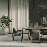 N1 Dark teak dining set lifestyle image