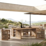 N2 dining table set life style image of luxury out door living