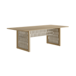 N2 light dining table hand laced weave detail product image