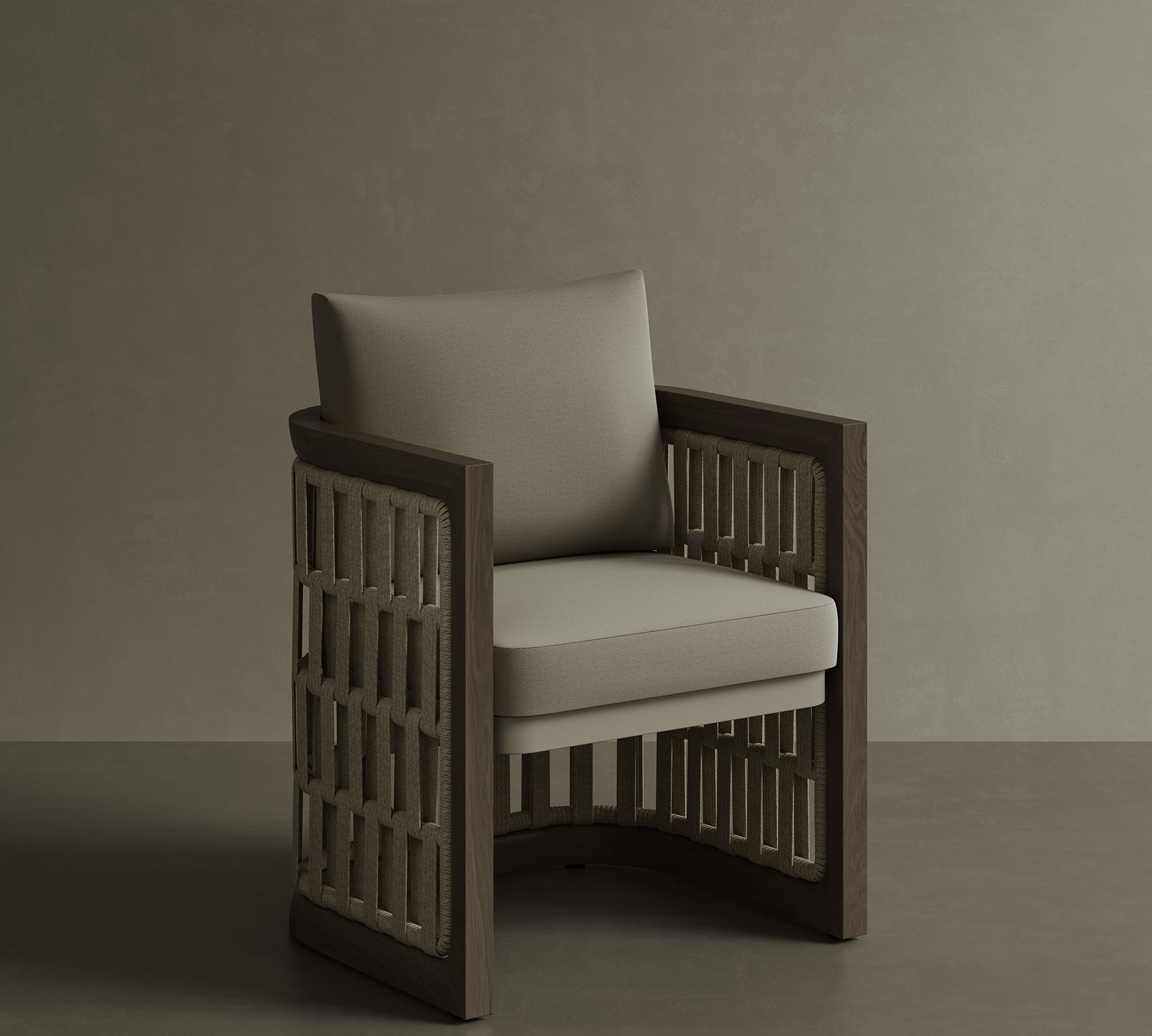 N2 dining chair dark teak product image
