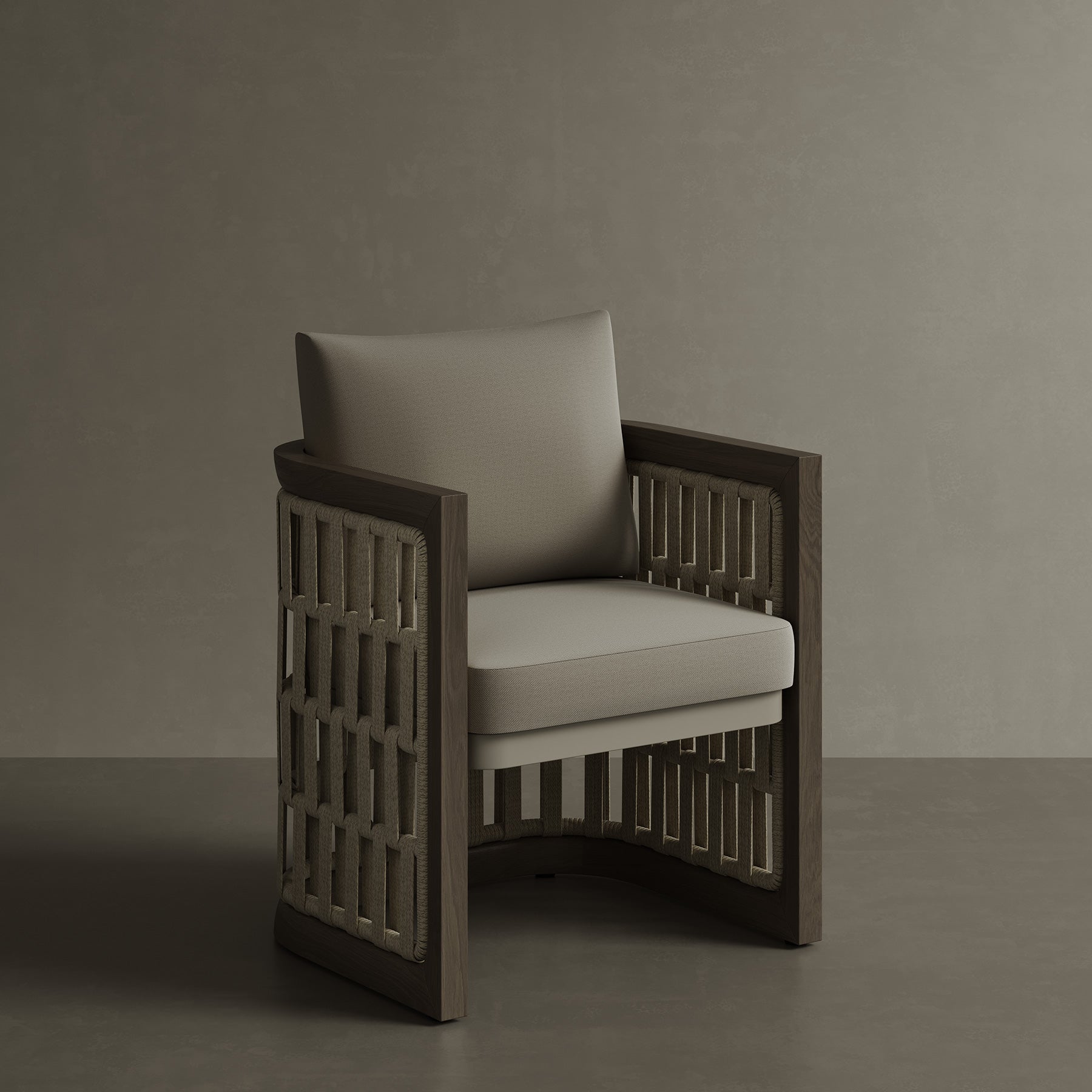 N2 dining chair dark teak product image