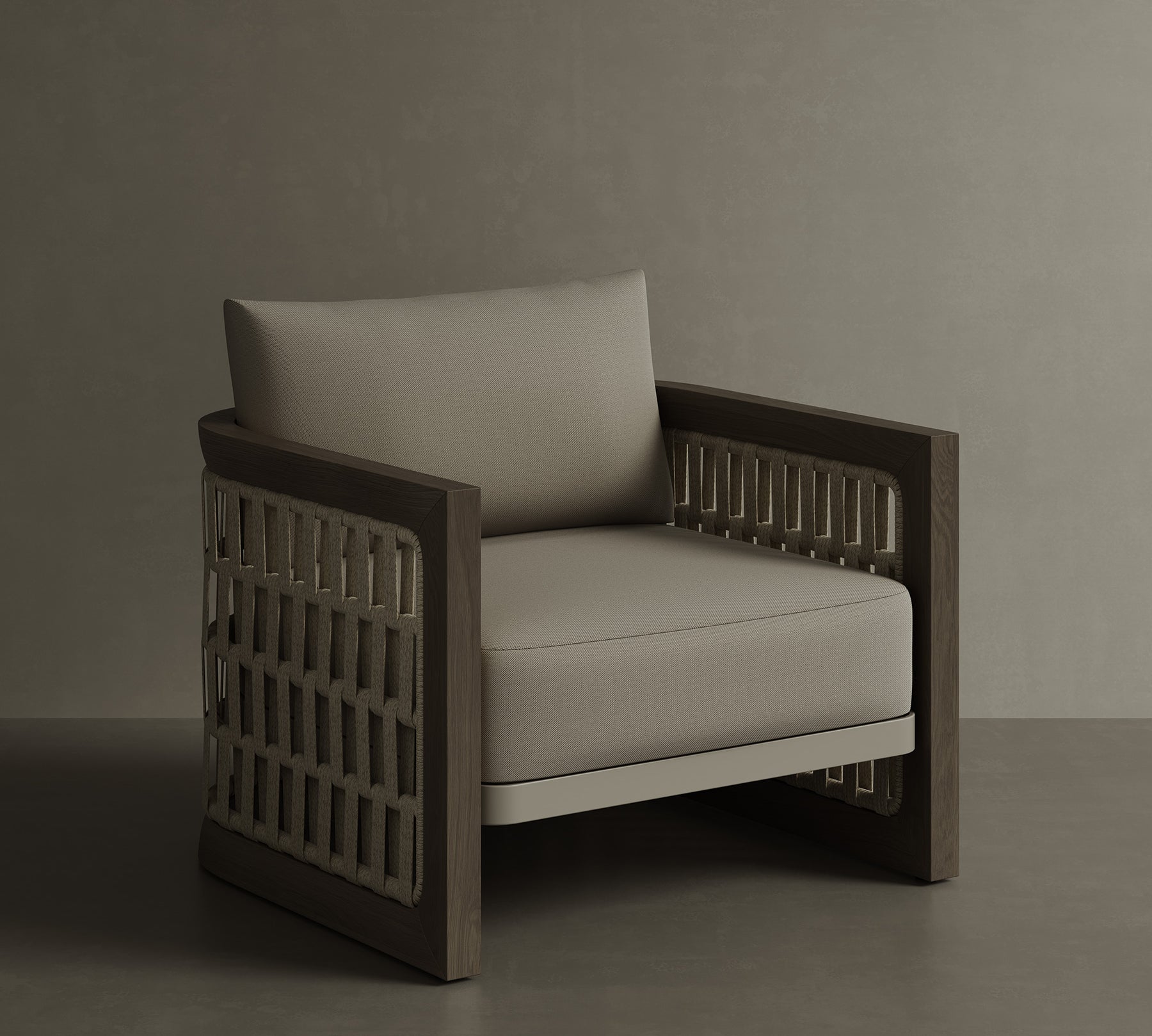 N2 lounge chair dark teak product image
