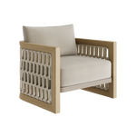 N2 Lounge Chair Light Teak Desert Canvas Aluminium Teak Wood