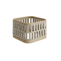 N2 planter light teak outdoor furniture with modern rattan rope detail 