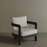 N3 Kohl Bone canvas lounge chair, featuring soft, durable fabric in a neutral bone colour. The chair is supported by a sleek aluminium frame, combining modern design with comfort and style, perfect for both indoor and outdoor settings.