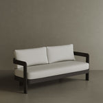 A modern N3 three-seater sofa in Kohl Bone canvas, featuring soft, durable fabric with a refined neutral tone. The sleek aluminium frame offers both strength and elegance, creating a contemporary look. Its versatile colour and clean design make it an ideal addition to any outdoor or indoor space, providing a sophisticated and comfortable seating option.