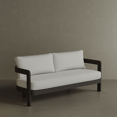 A modern N3 three-seater sofa in Cirrus Textured Weave, featuring soft, durable fabric with a subtle, sophisticated texture. The rich Kohl colour adds depth and elegance, making it a stylish addition to any contemporary space. Its clean lines and comfortable design ensure both luxury and relaxation.