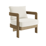 N3 Oak Lounge Chair Cirrus Textured Weave