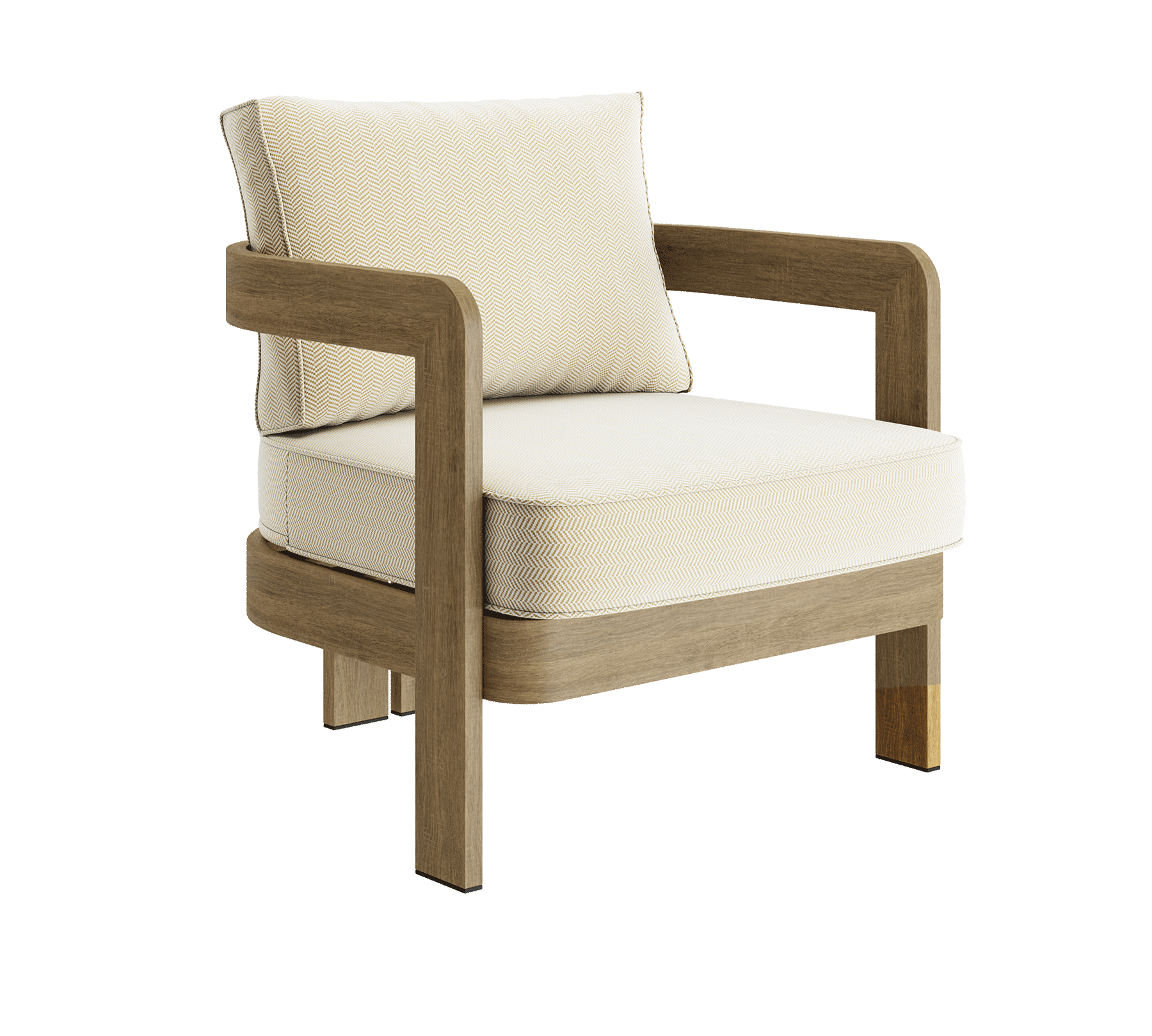 N3 Oak Pearl Herringbone lounge chair product image