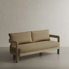 N3 Three-Seater Sofa in Wheat Canvas, featuring a refined, textured fabric in a subtle wheat hue. The sofa’s contemporary silhouette is paired with a robust frame, offering a stylish yet inviting seating option that effortlessly blends comfort and sophistication, perfect for modern living spaces.