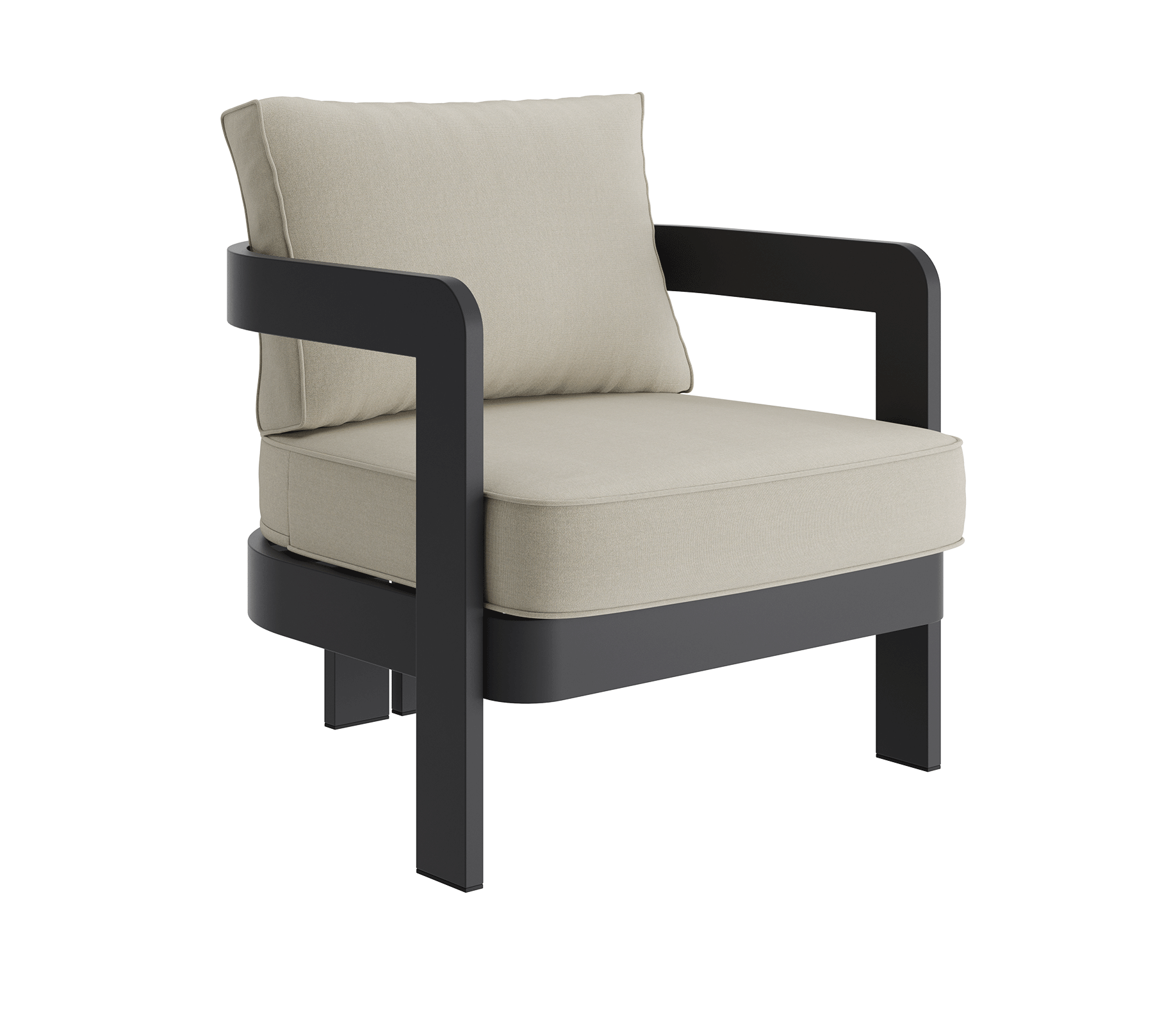 N3 Kohl sand canvas lounge chair product image