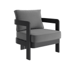 N3 Kohl smoke weave lounge chair product image