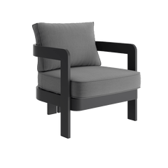 N3 Kohl smoke weave lounge chair product image