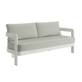 N3 Three Seater Sofa Stone Sage Twill Aluminium