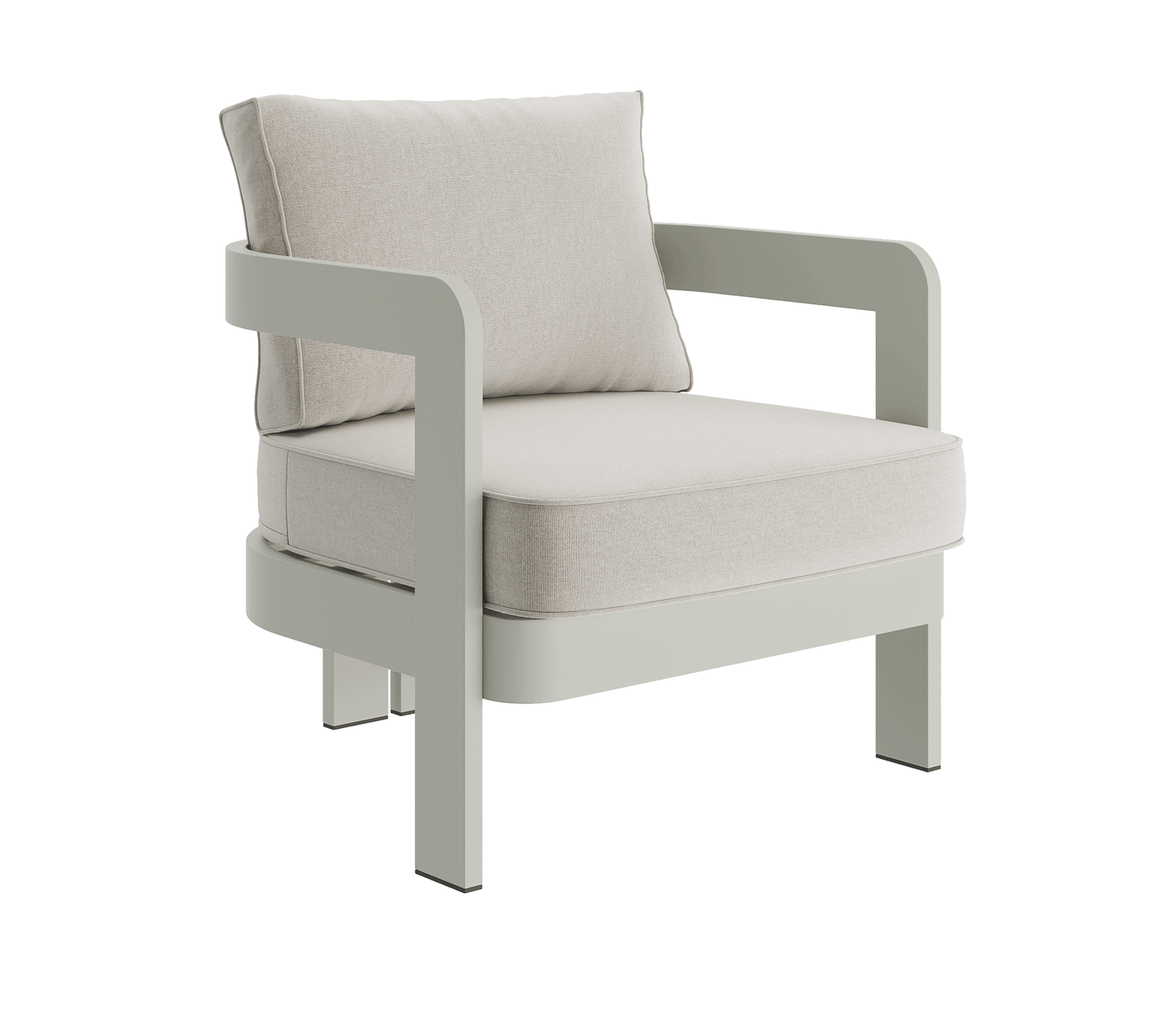 N3 Taupe bone canvas lounge chair product image