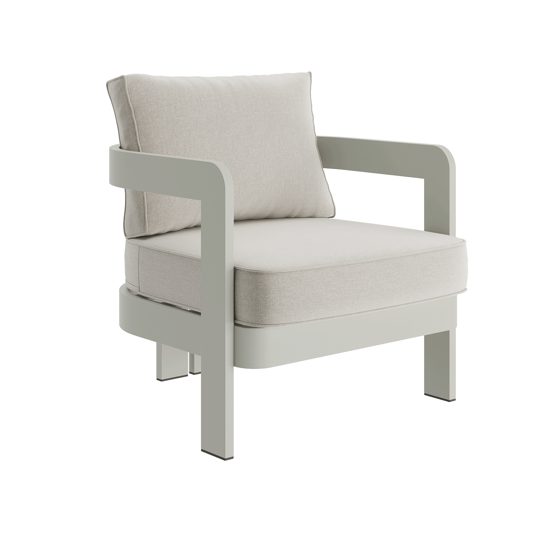 N3 Taupe bone canvas lounge chair product image