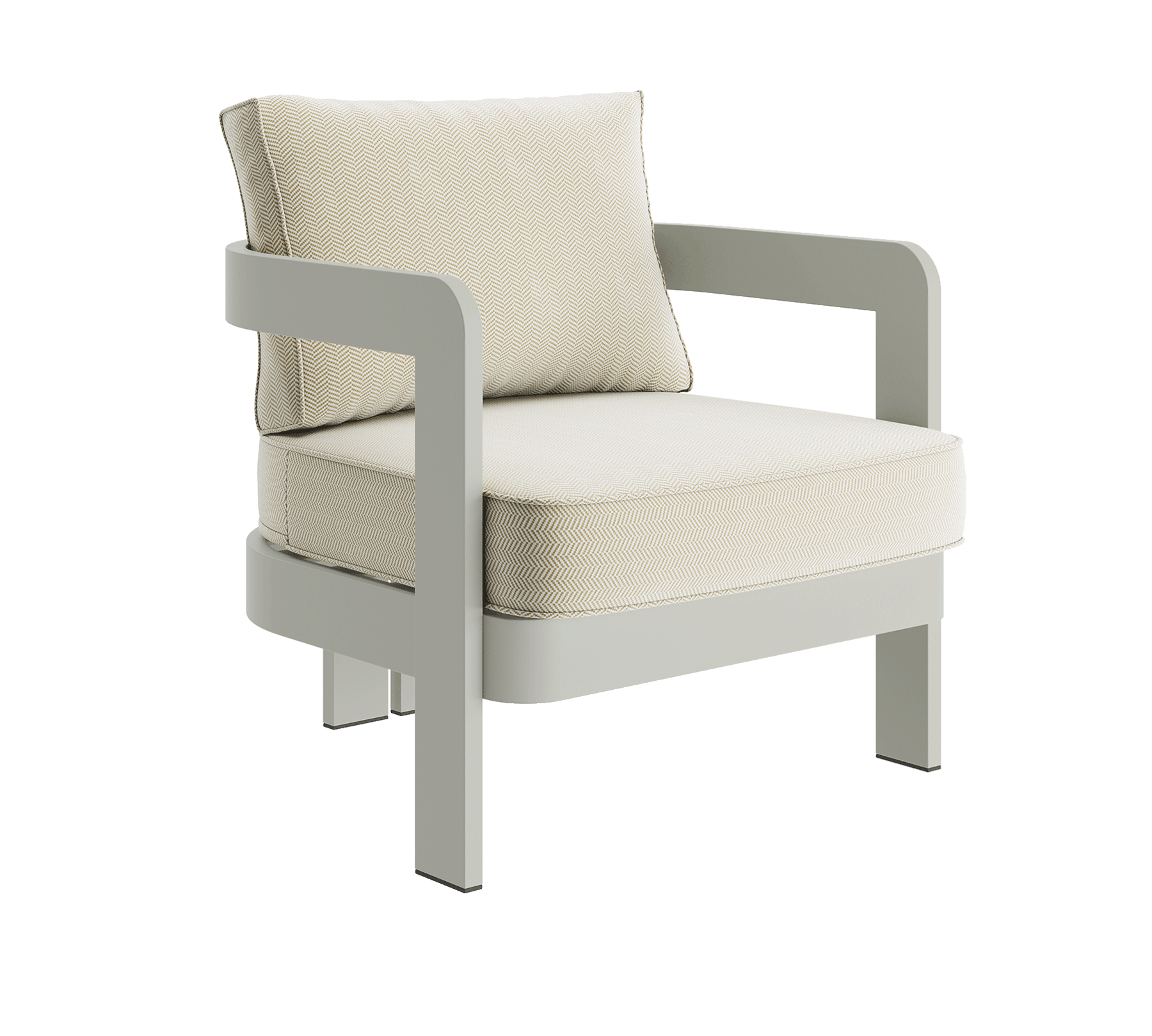 N3 taupe Pearl herringbone lounge chair product image