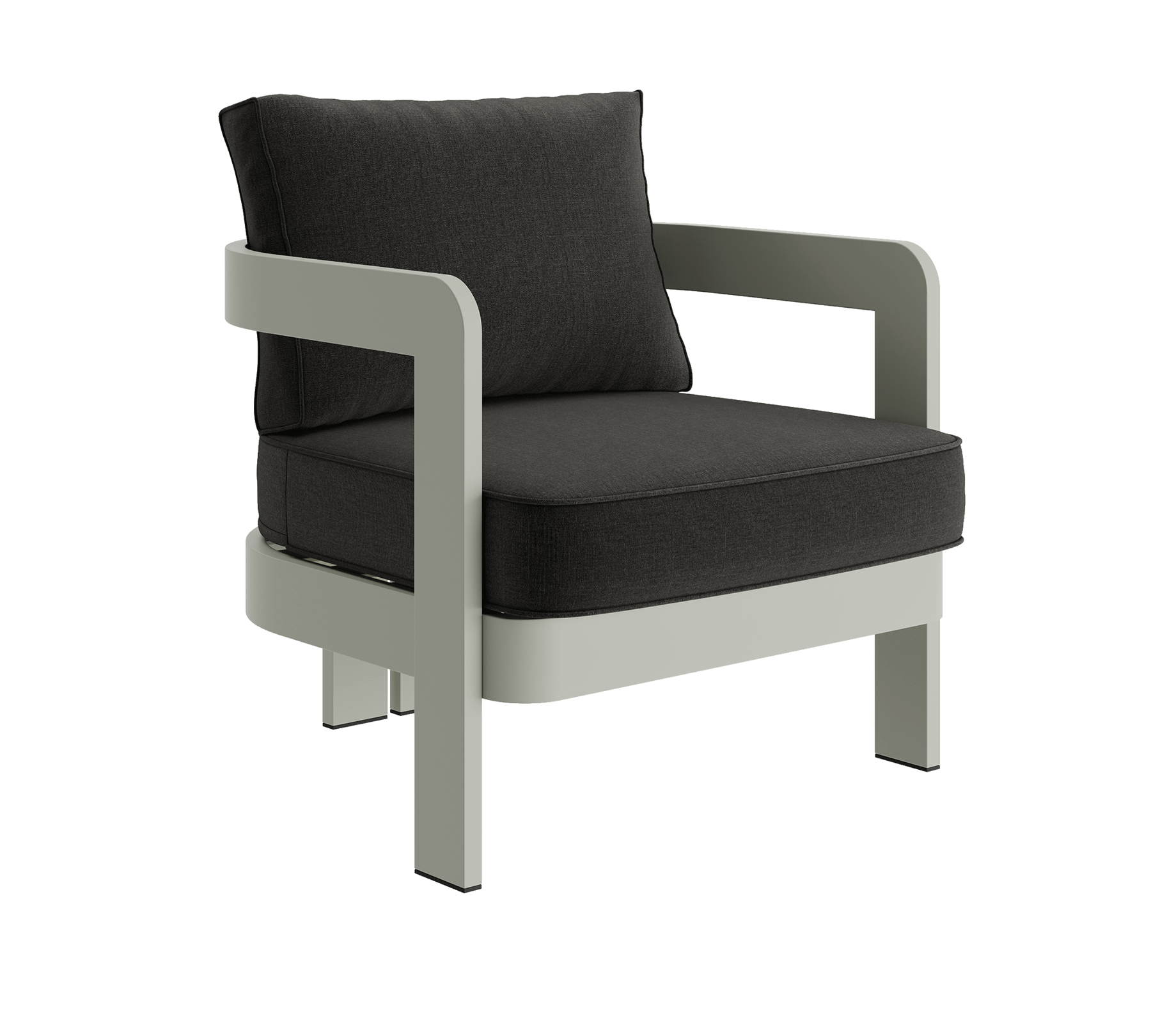 N3 Taupe shadow canvas lounge chair product image