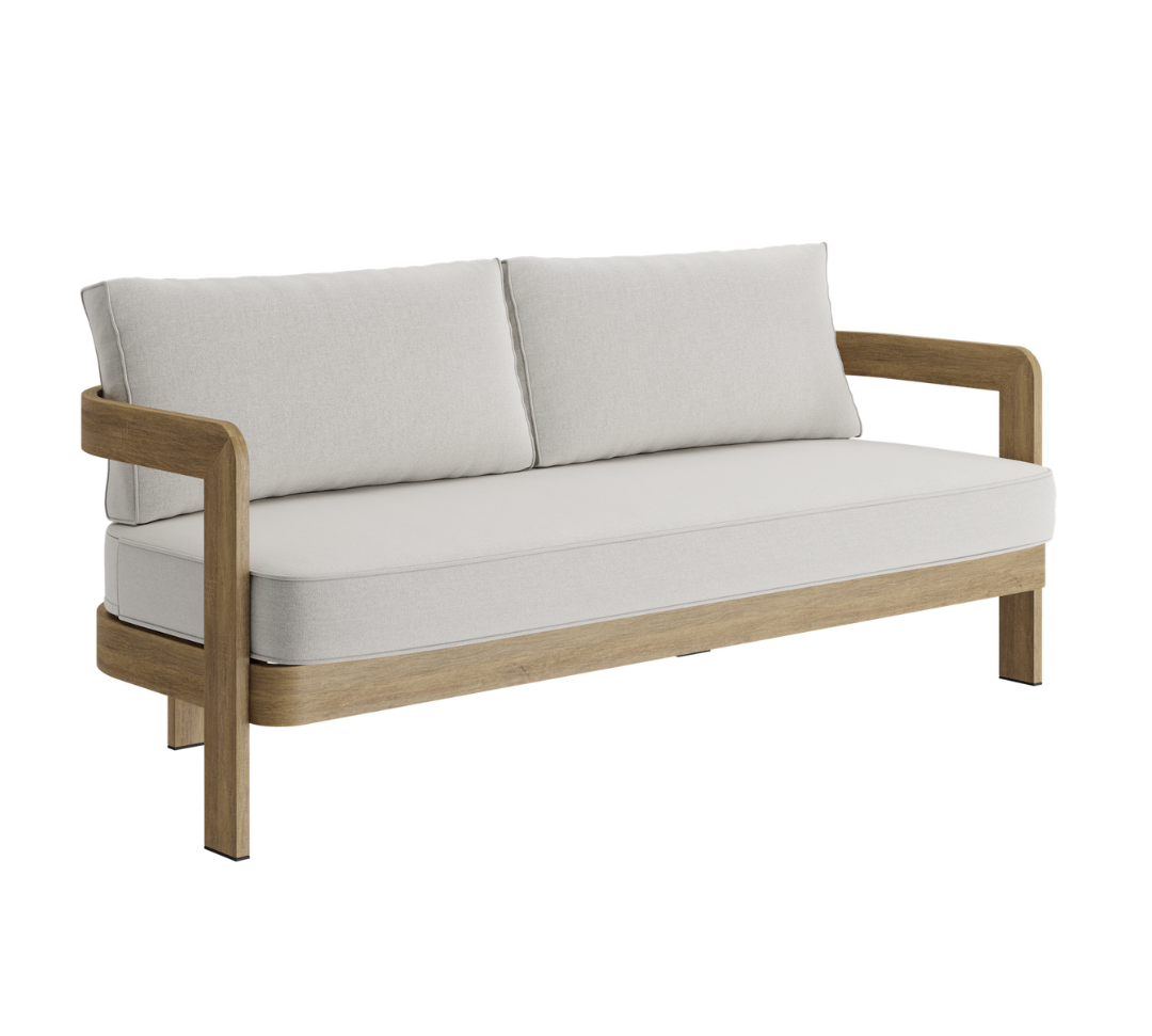 N3 three seater sofa in bone canvas product image