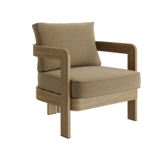 N3 lounge chair in wheat canvas product image