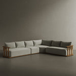 N4 corner sofa in medium teak product image