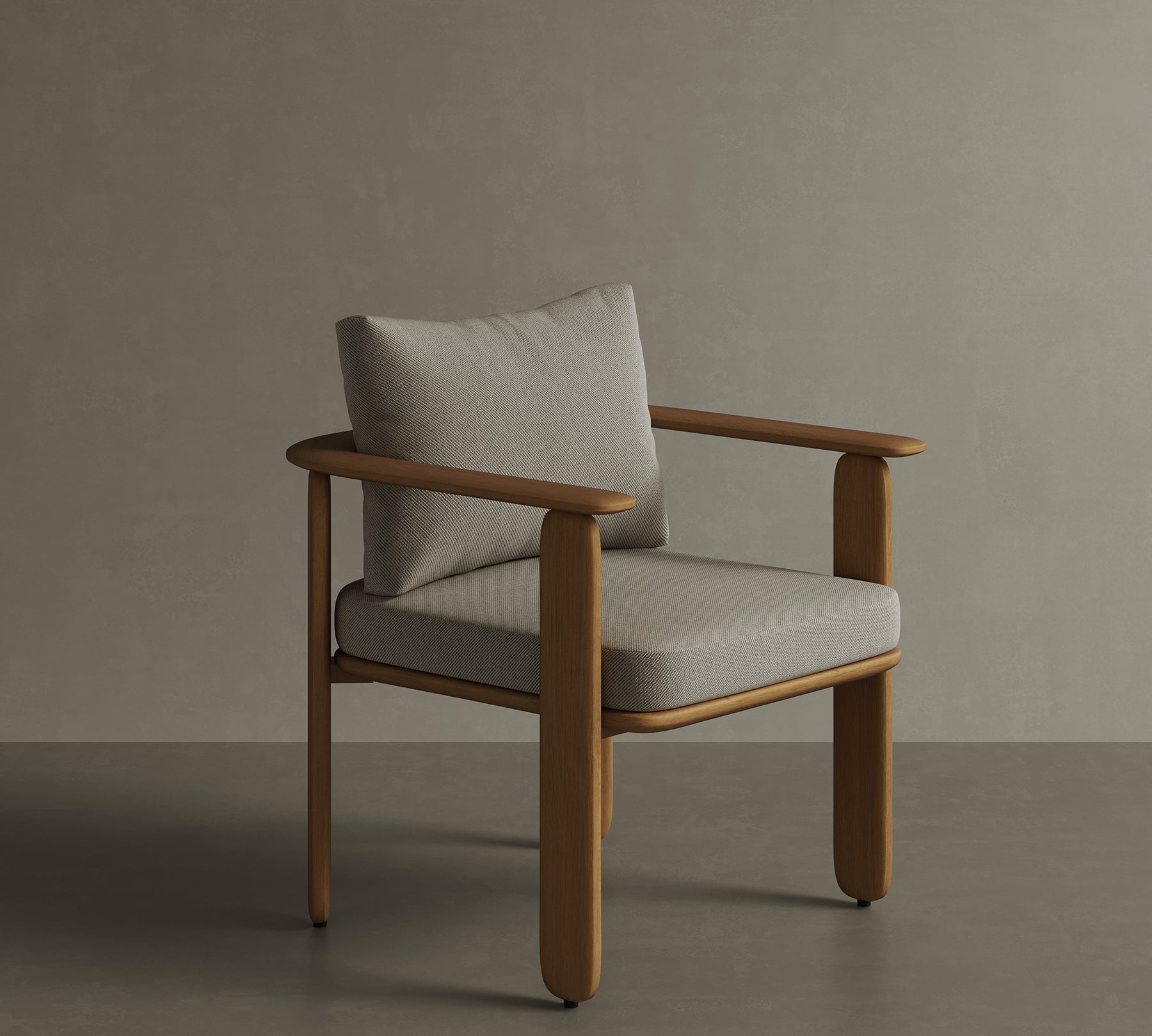 N4 dining chair in medium teak product image